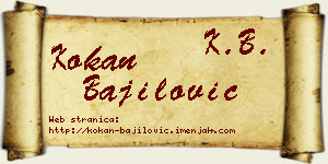 Kokan Bajilović vizit kartica